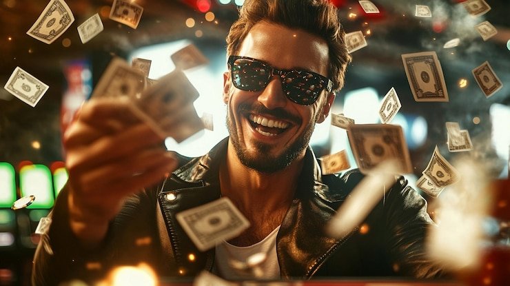 Bigger Bass Bonanza bonus round results screen on lakutoto togel showing multiplier stacking