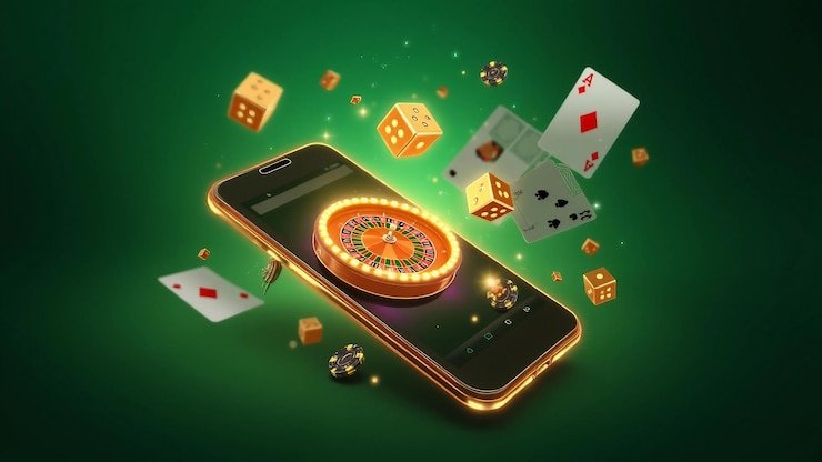 Mobile phone displaying live casino table interface with dealer and cards
